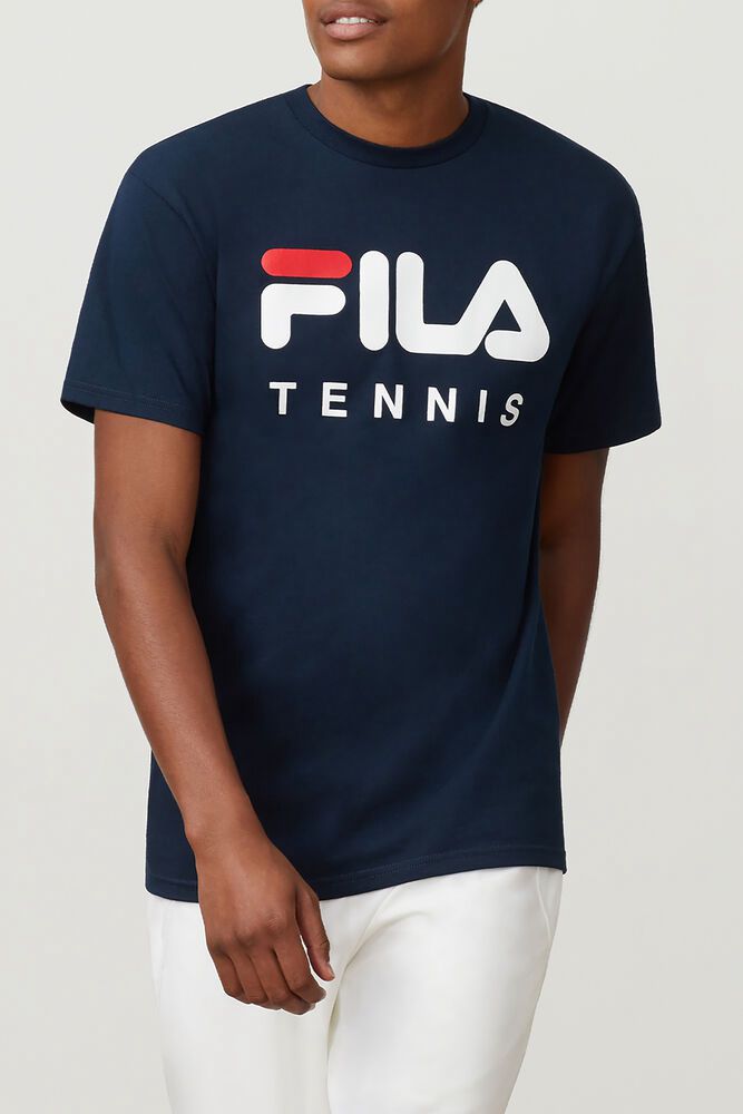 Fila Tričko Panske Tennis Námornícka Modrá - BHKQJ9103